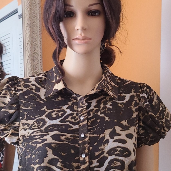 Twelve Layers Animal Print Tunic - Picture 4 of 14